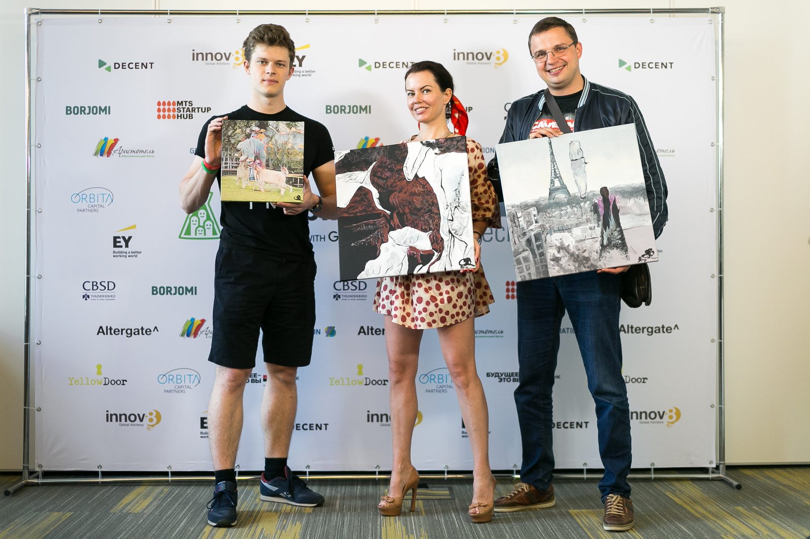 Winners on the sponsor wall